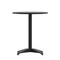 Flash Furniture Mellie 23.5'' Black Round Metal Indoor-Outdoor Table with Base TLH-052-1-BK-GG - alternate 5